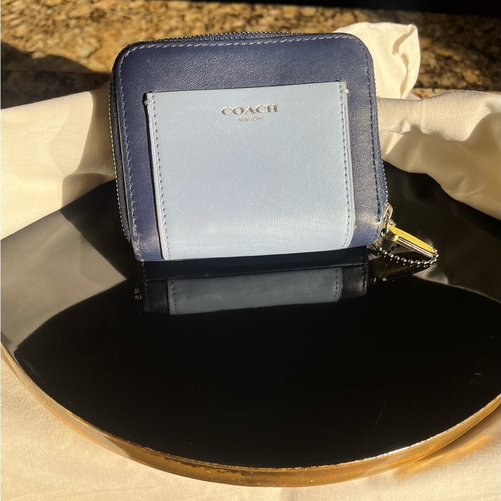 Coach Blue And Light Blue Wallet
